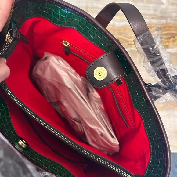 Dooney & Bourke Forest Green Woven Tote - Picture 5 of 7